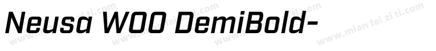 Neusa W00 DemiBold字体转换